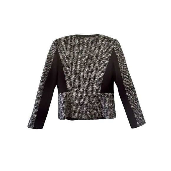 Classiques Entier Leather Trim Wool Blend Full Zip Jacket Women's Black Small - Picture 5 of 7